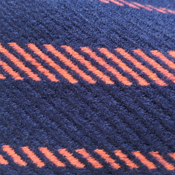 LOFT Outlet Orange and Blue Striped Poncho for gameday - Picture 4 of 6